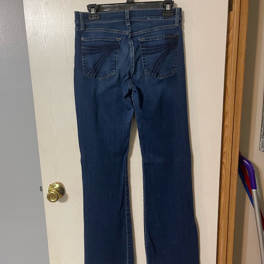 7FAM dark wash jeans